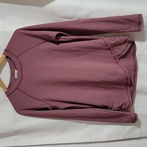 Danskin pink Faux wrap crewneck long sleeve tee Women's small